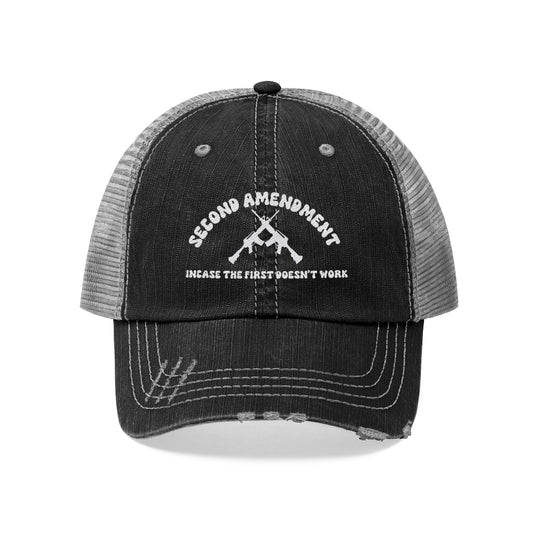 Second Amendment, In Case the First Doesn't Work Trucker Hat, Freedom of Speech Hat, Political Patriot Cap, Medical Freedom Protest Hat, Freedom Hat