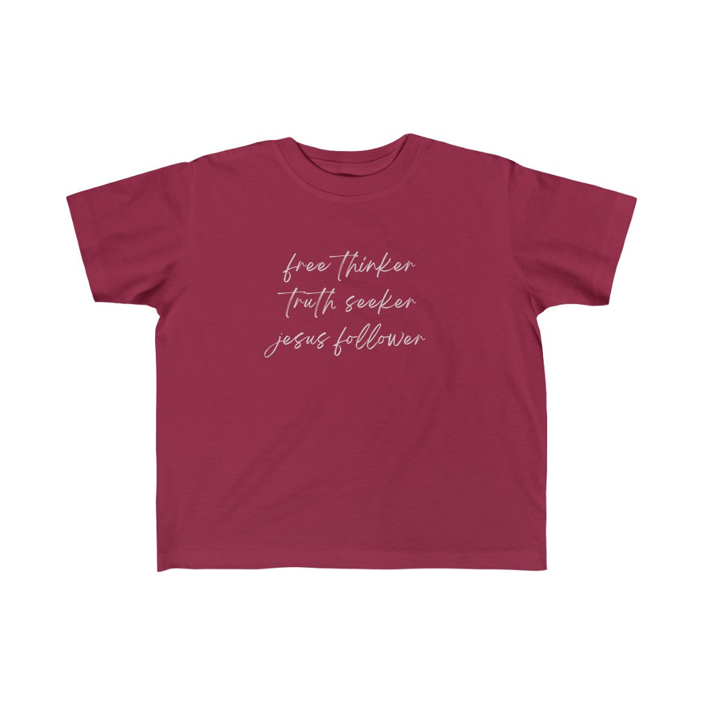 Truth Seeker Jesus Follower Fine Jersey Tee