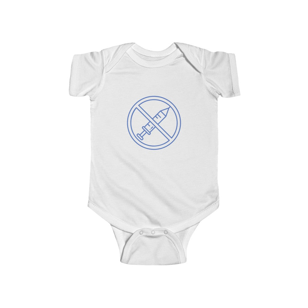 No Jab! Kids Infant Fine Jersey Bodysuit | Medical Freedom | Free Your Face | No Masks | Informed Consent | Masks Harm | Children's Advocacy Shirt