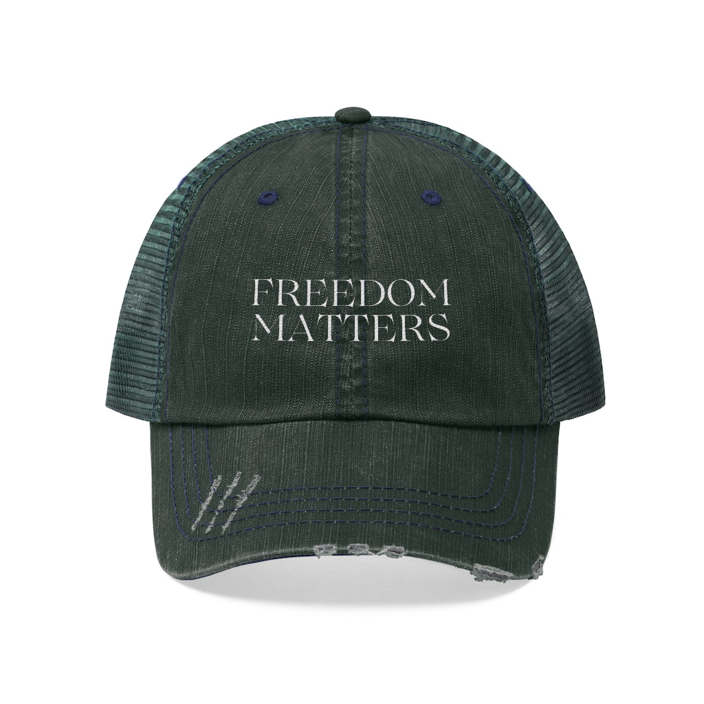 Freedom Matters Trucker Hat, America Hat, Patriot Cap,  Medical Freedom Protest Hat, Freedom Hat,  Hat for Trucker