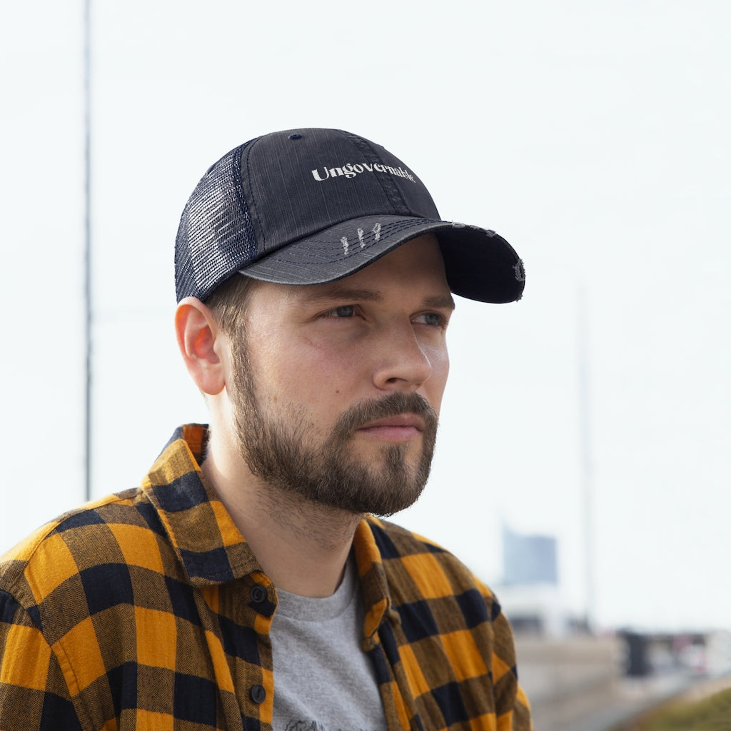 Ungovernable Trucker Hat, Represent Liberty and Freedom, Learn to be Ungovernable, Libertarian Hat