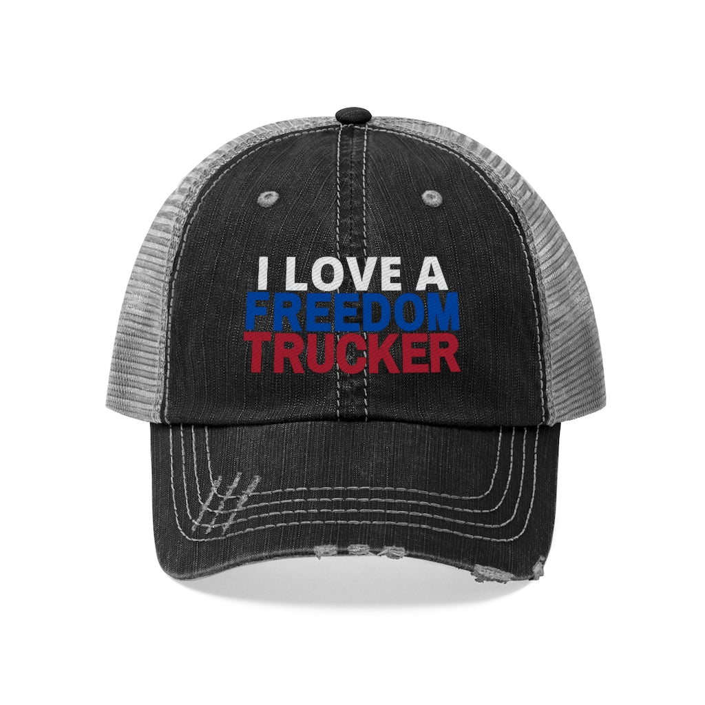 I love a Freedom Trucker Hat, America Hat, Patriot Cap,  Medical Freedom Protest Hat, Freedom Hat,  Hat for Trucker