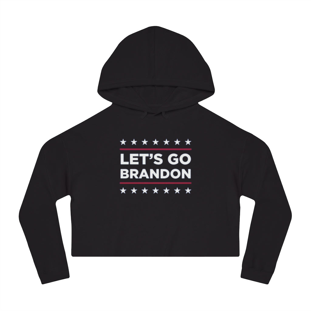 Let's Go Brandon Cropped Hooded Sweatshirt