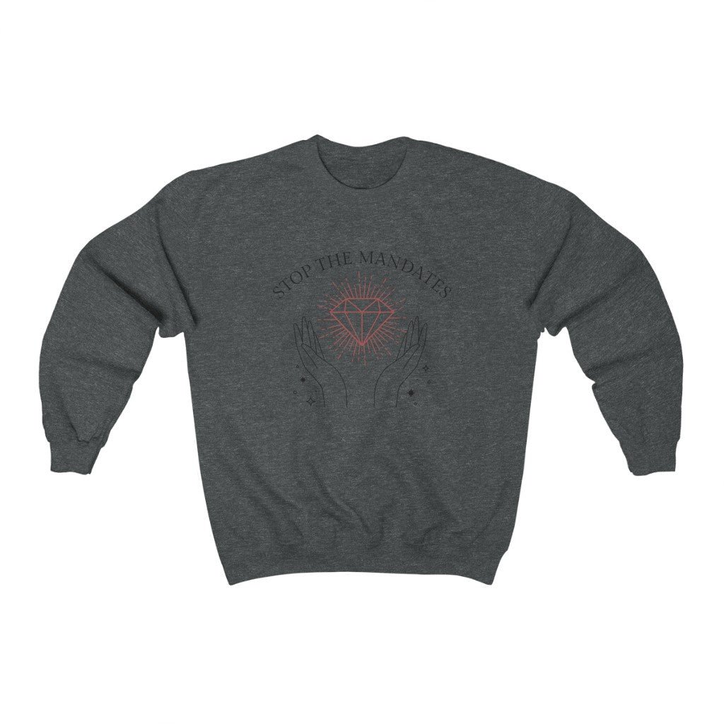 Stop The Mandates Heavy Blend™ Crewneck Sweatshirt, No Mandates, Freedom Convoy, Freedom Sweatshirt