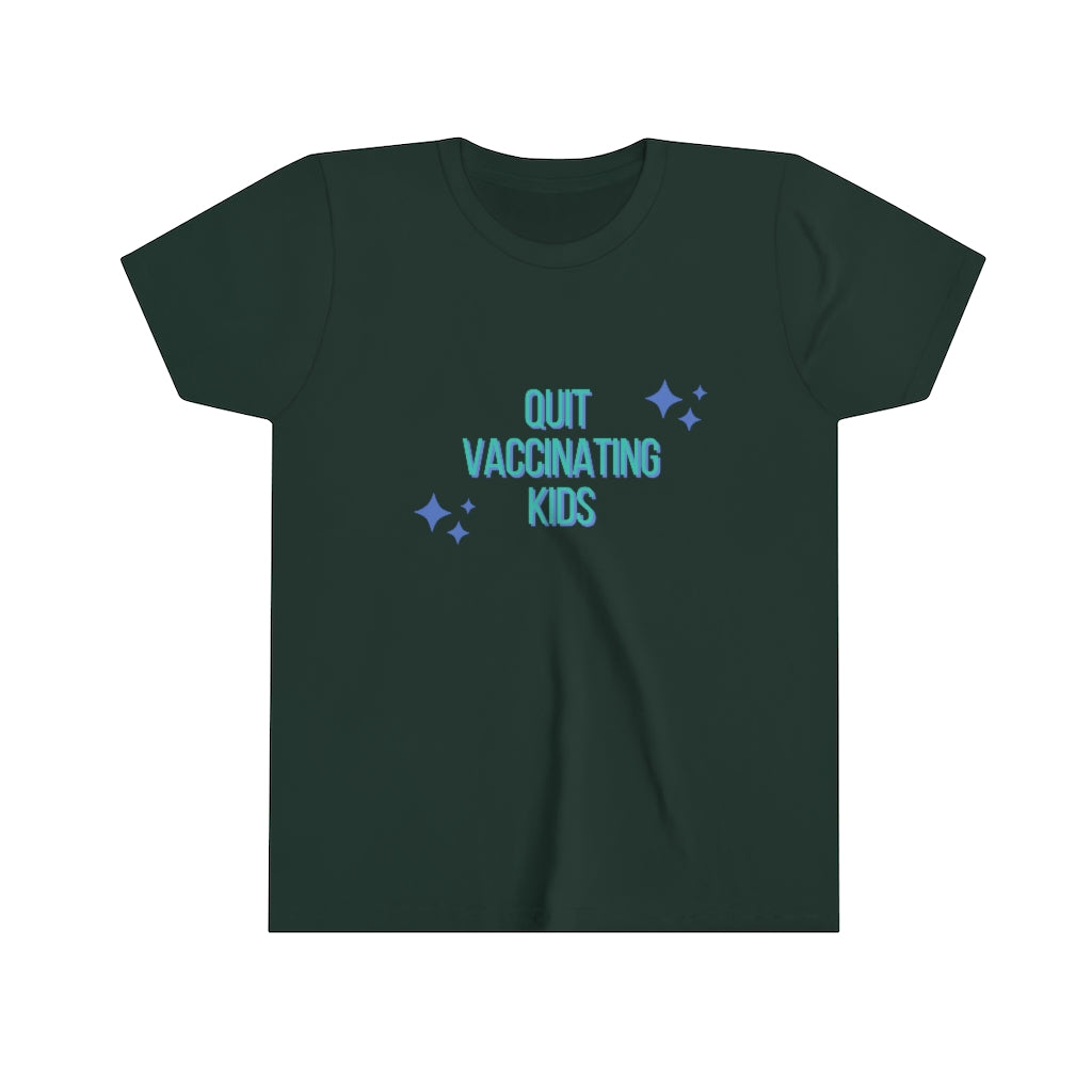 Stop Vaccinating Your Kids Youth Short Sleeve Tee | Medical Freedom | Patriot | Kids Advocacy Shirt | Informed Consent Matters | Vaccination Shirt | Masking Shirt