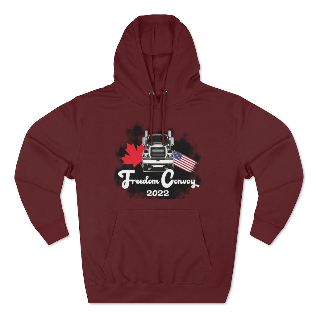 FREEDOM CONVOY 2022 Premium Pullover Hoodie, TRUCKER HOODIE, I stand with Truckers, Freedom Convoy