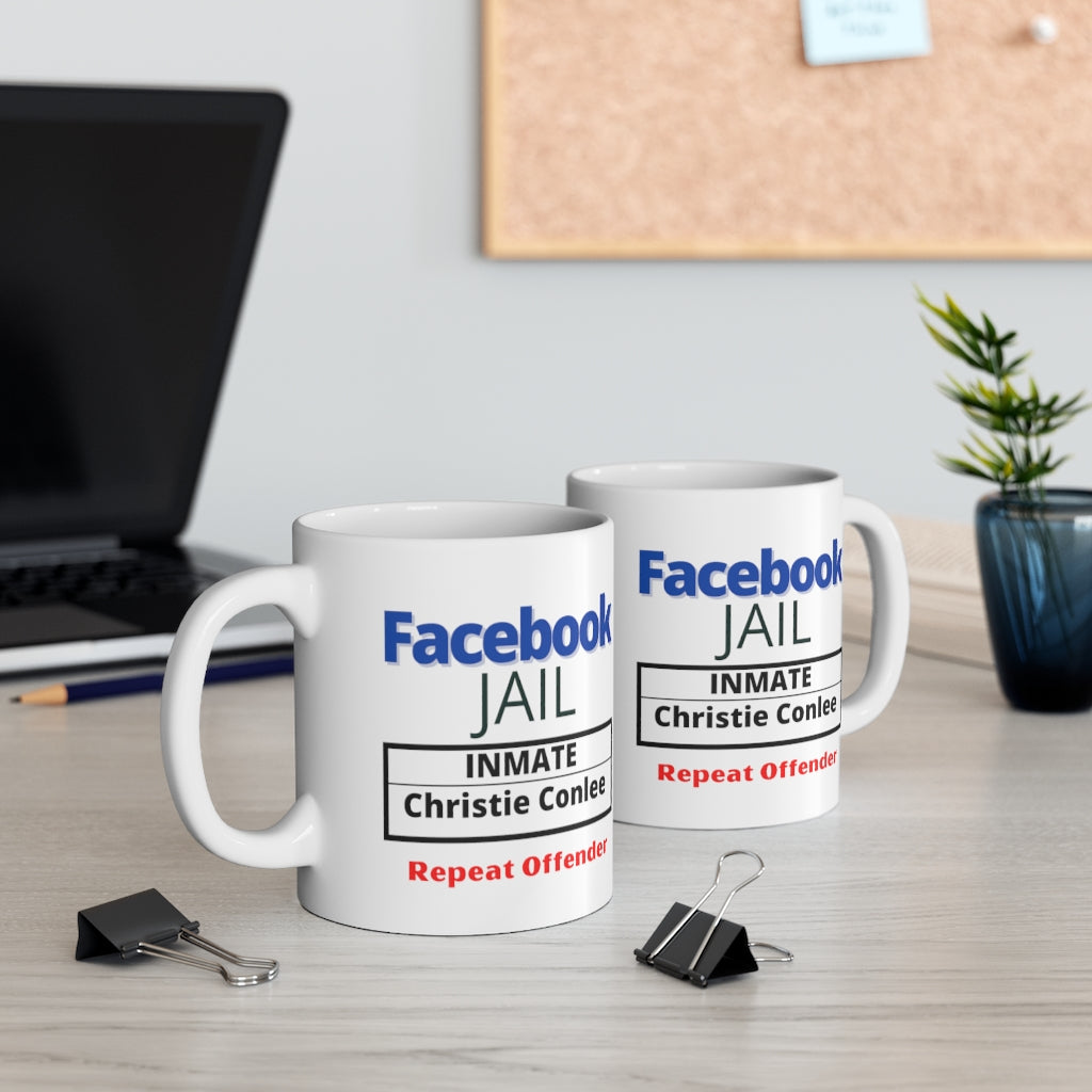 Customized Facebook Jail Mug 11 oz