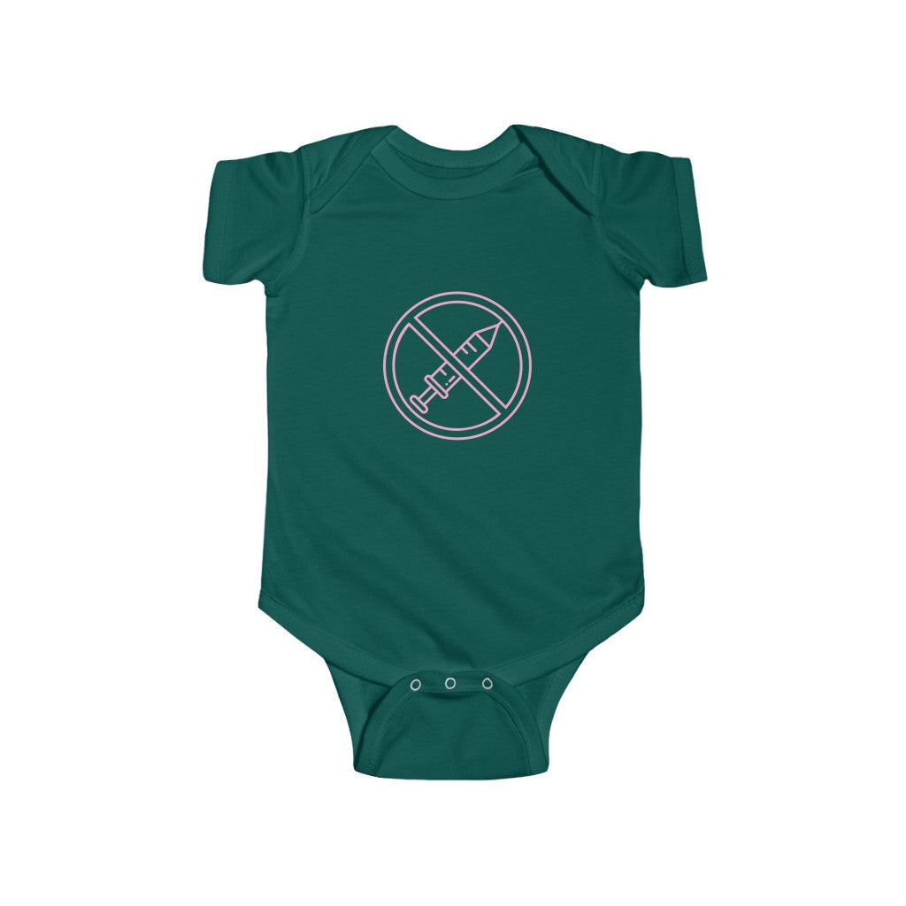 No Jab! Kids Infant Fine Jersey Bodysuit | Medical Freedom | Free Your Face | No Masks | Informed Consent | Masks Harm | Children's Advocacy Shirt