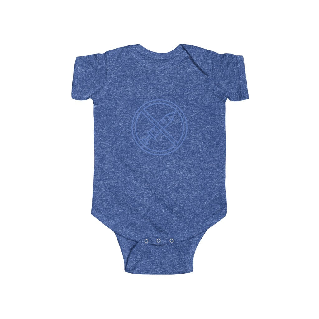 No Jab! Kids Infant Fine Jersey Bodysuit | Medical Freedom | Free Your Face | No Masks | Informed Consent | Masks Harm | Children's Advocacy Shirt