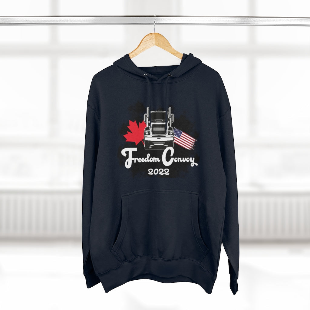 FREEDOM CONVOY 2022 Premium Pullover Hoodie, TRUCKER HOODIE, I stand with Truckers, Freedom Convoy