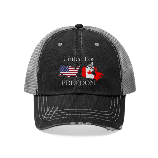 United for Freedom Canada and USA Trucker Hat, America Hat, Patriot Cap,  Medical Freedom Protest Hat, Freedom Hat,  Hat for Trucker