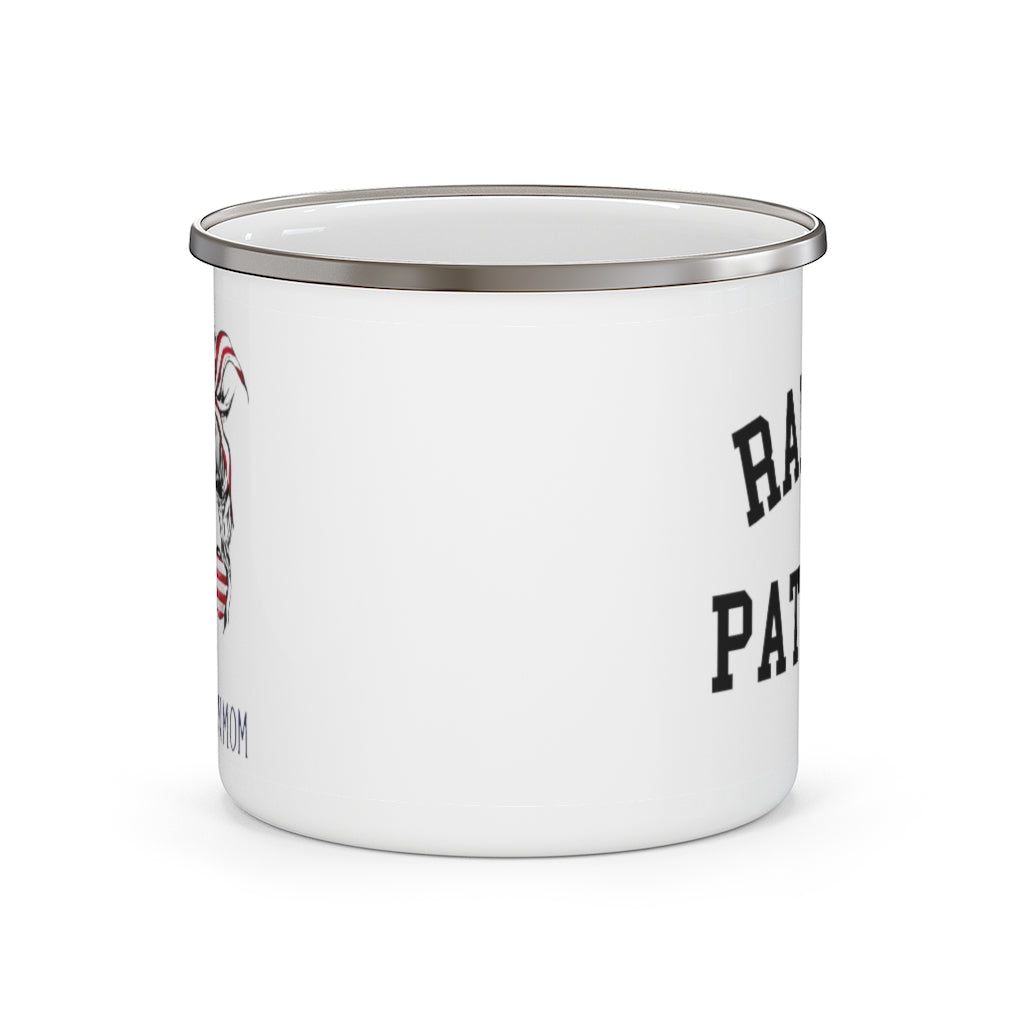 Raising Patriots #American Mom Enamel Camping Mug | Mom Gift | Friend Gift Patriot