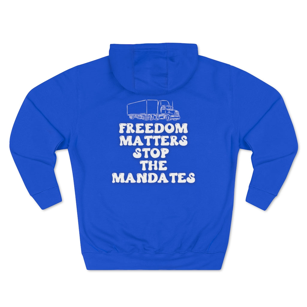 FREEDOM CONVOY 2022 Premium Pullover Hoodie, TRUCKER HOODIE, I stand with Truckers, Freedom Convoy