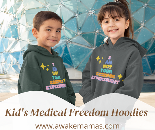 I Am Not Your Science Experiment Youth Heavy Blend Hooded Sweatshirt | Medical Freedom | Informed Consent | Kid's Shirt | Patriot