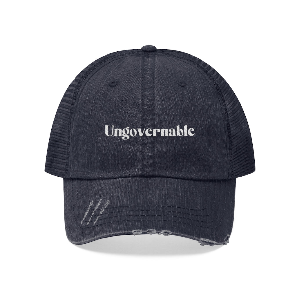 Ungovernable Trucker Hat, Represent Liberty and Freedom, Learn to be Ungovernable, Libertarian Hat