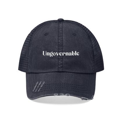 Ungovernable Trucker Hat, Represent Liberty and Freedom, Learn to be Ungovernable, Libertarian Hat