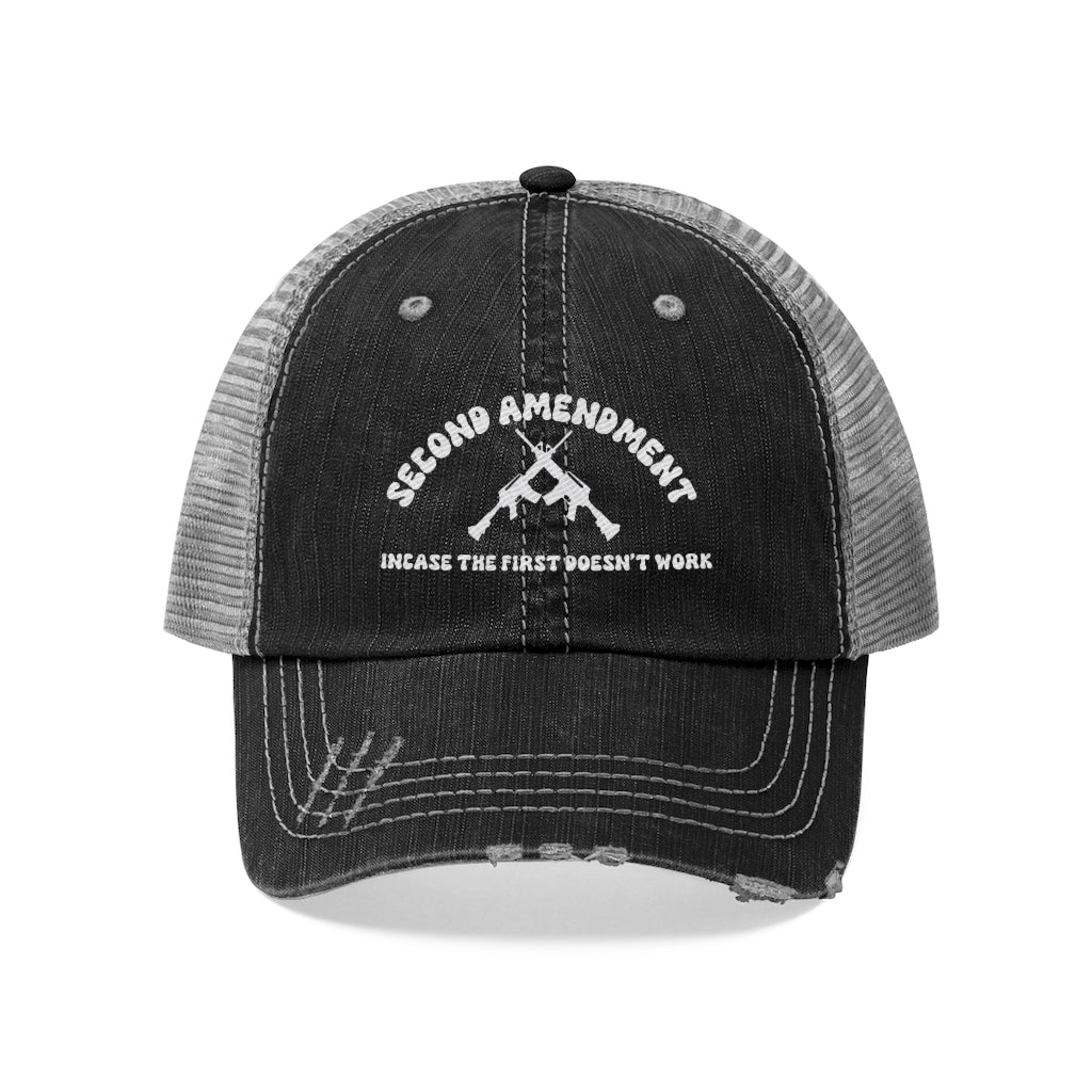 Second Amendment, In Case the First Doesn't Work Trucker Hat, Freedom of Speech Hat, Political Patriot Cap,  Medical Freedom Protest Hat, Freedom Hat