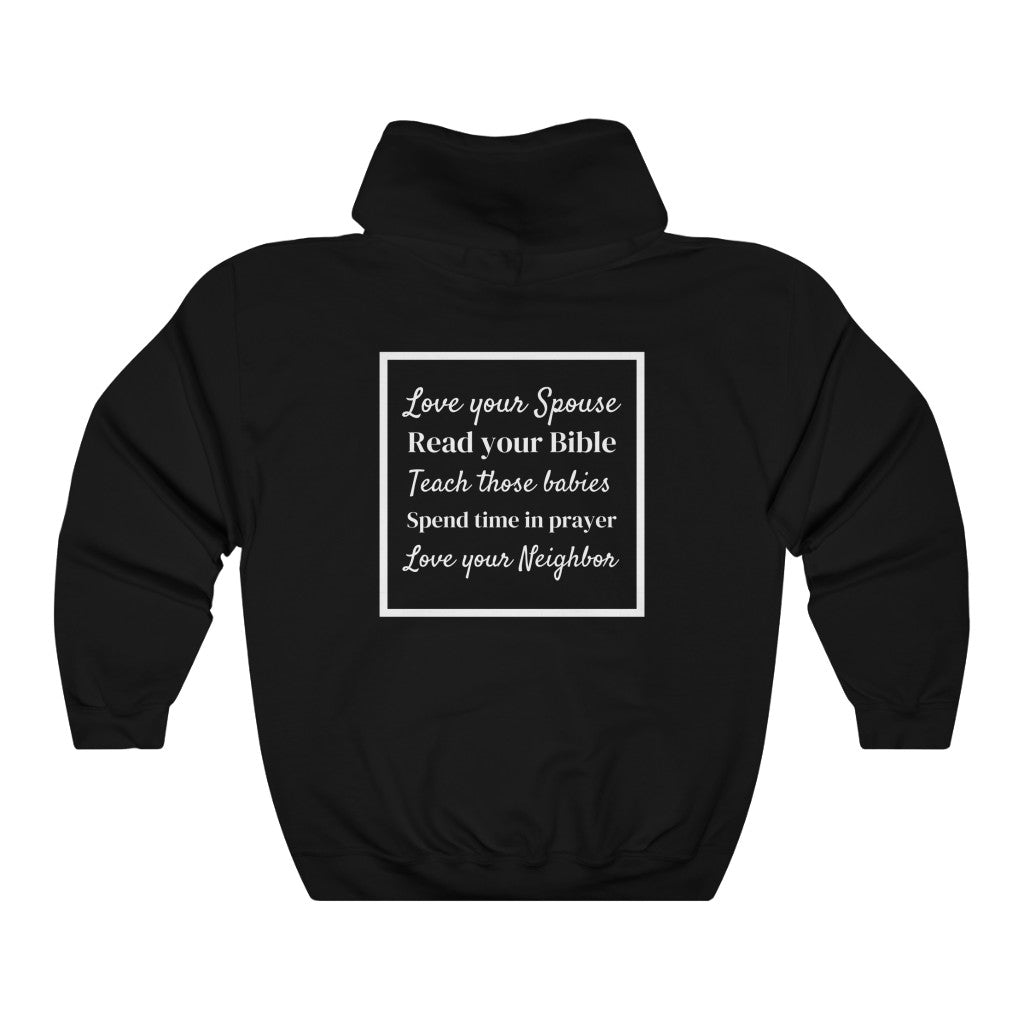 Revolt Against The Modern World Hoodie with Back Message