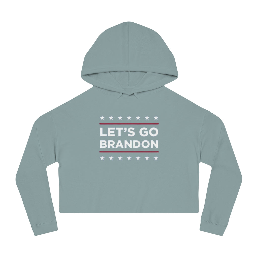 Let's Go Brandon Cropped Hooded Sweatshirt