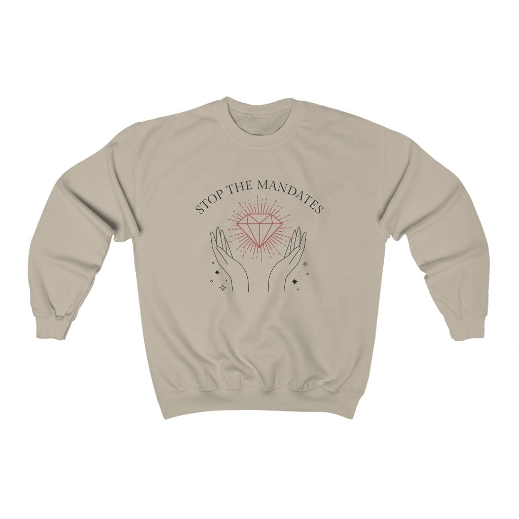 Stop The Mandates Heavy Blend™ Crewneck Sweatshirt, No Mandates, Freedom Convoy, Freedom Sweatshirt