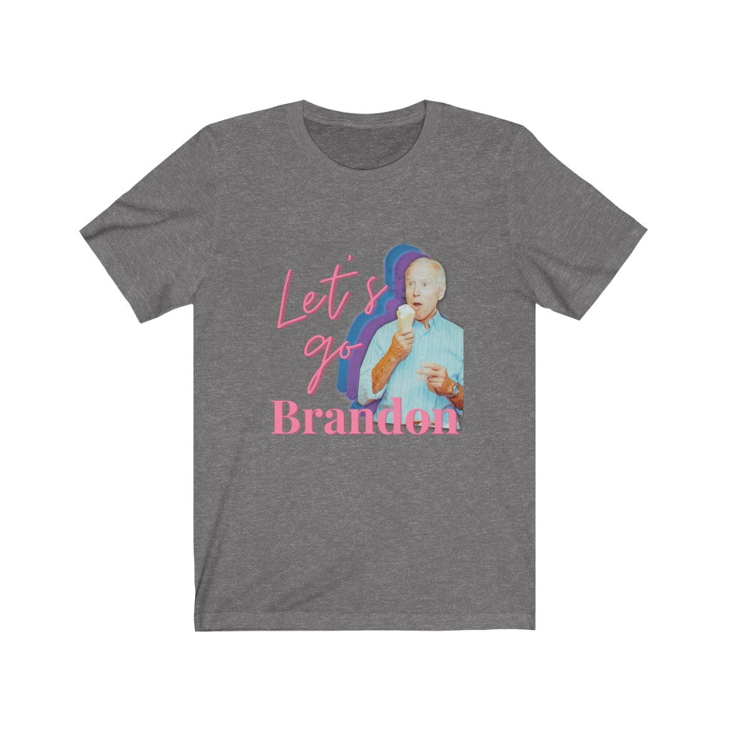 Let's Go Brandon Short Sleeve Tee, Patriot Shirt, Defund the Media, FJB, Joe Biden Funny T-Shirt