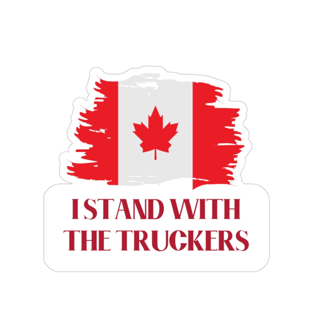 I Stand with The Truckers Transparent Outdoor Stickers, Die-Cut, 1pcs