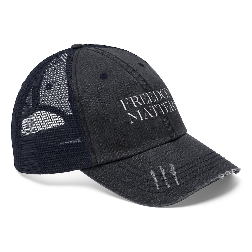 Freedom Matters Trucker Hat, America Hat, Patriot Cap,  Medical Freedom Protest Hat, Freedom Hat,  Hat for Trucker