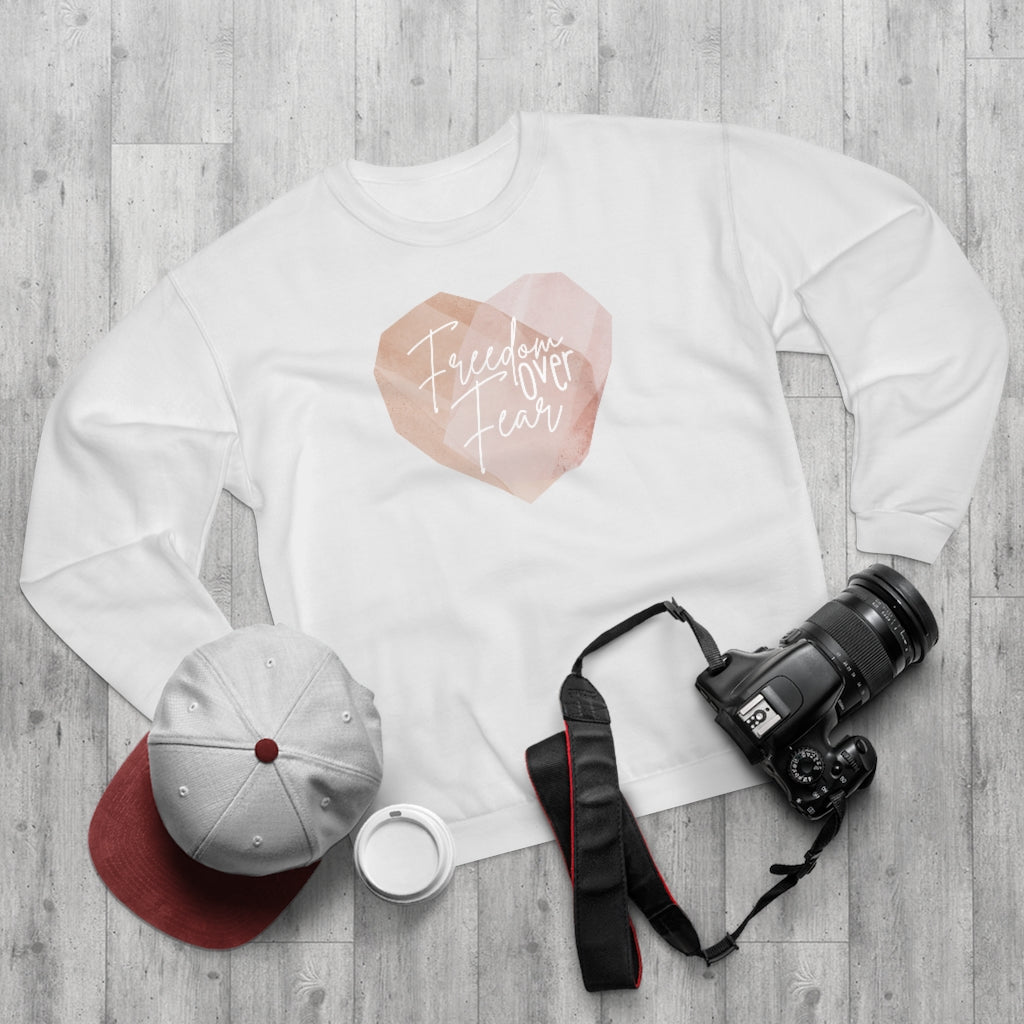 Freedom Over Fear Heart Sweatshirt