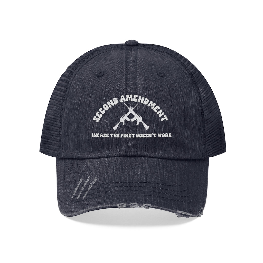 Second Amendment, In Case the First Doesn't Work Trucker Hat, Freedom of Speech Hat, Political Patriot Cap,  Medical Freedom Protest Hat, Freedom Hat