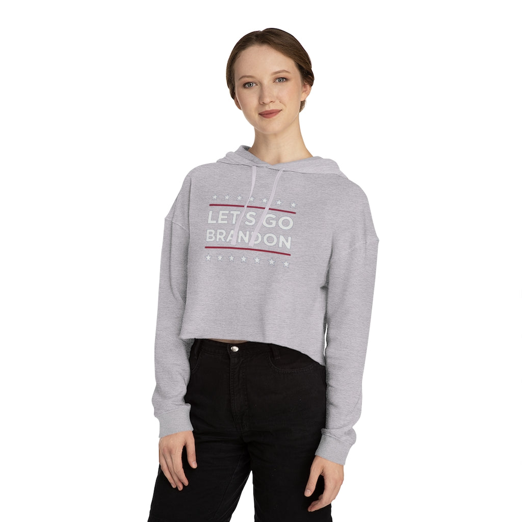 Let's Go Brandon Cropped Hooded Sweatshirt