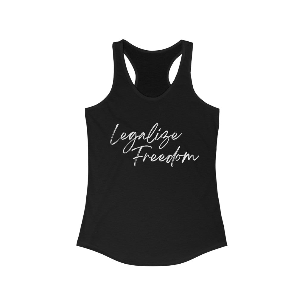 Legalize Freedom Racerback Tank Top, Medical Freedom, No Mandates, Free Speech,