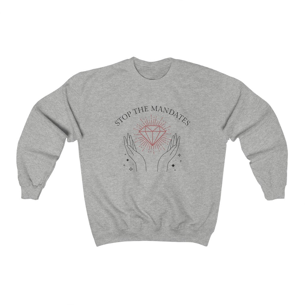 Stop The Mandates Heavy Blend™ Crewneck Sweatshirt, No Mandates, Freedom Convoy, Freedom Sweatshirt