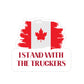 I Stand with The Truckers Transparent Outdoor Stickers, Die-Cut, 1pcs