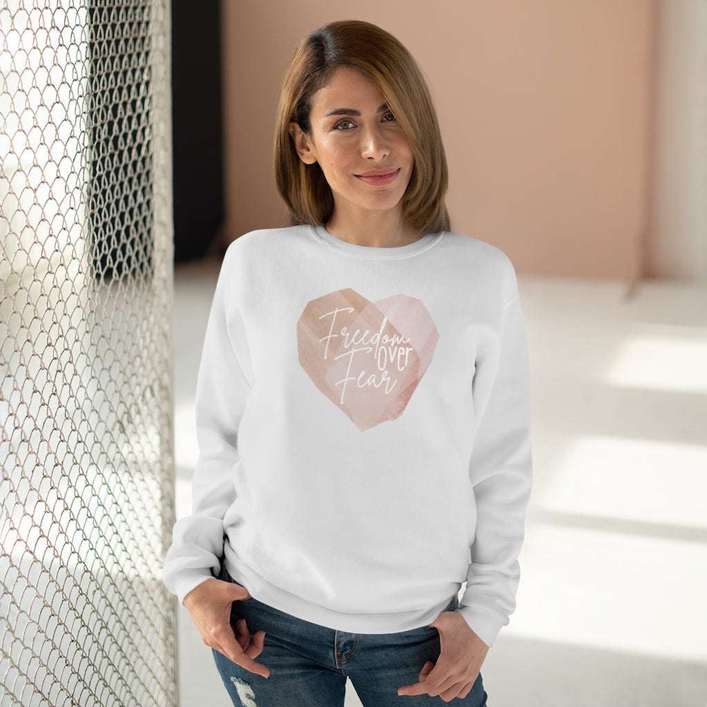 Freedom Over Fear Heart Sweatshirt