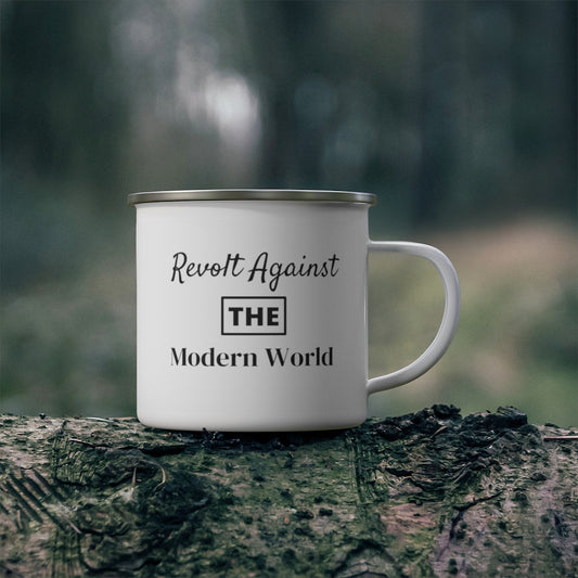 Revolt Against The Modern World Enamel Camping Mug