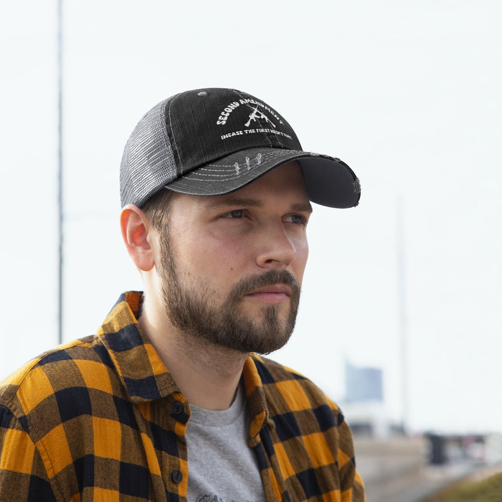 Second Amendment, In Case the First Doesn't Work Trucker Hat, Freedom of Speech Hat, Political Patriot Cap,  Medical Freedom Protest Hat, Freedom Hat