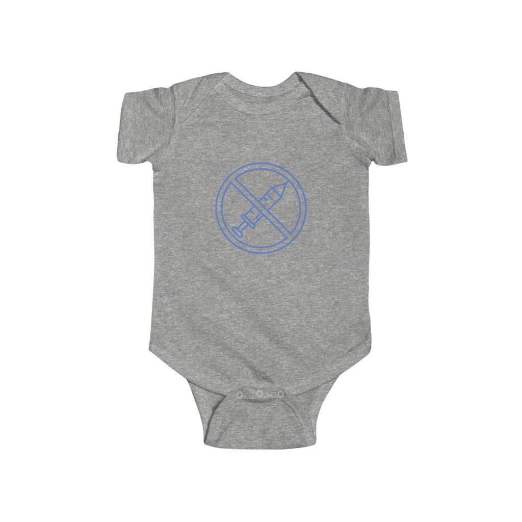 No Jab! Kids Infant Fine Jersey Bodysuit | Medical Freedom | Free Your Face | No Masks | Informed Consent | Masks Harm | Children's Advocacy Shirt