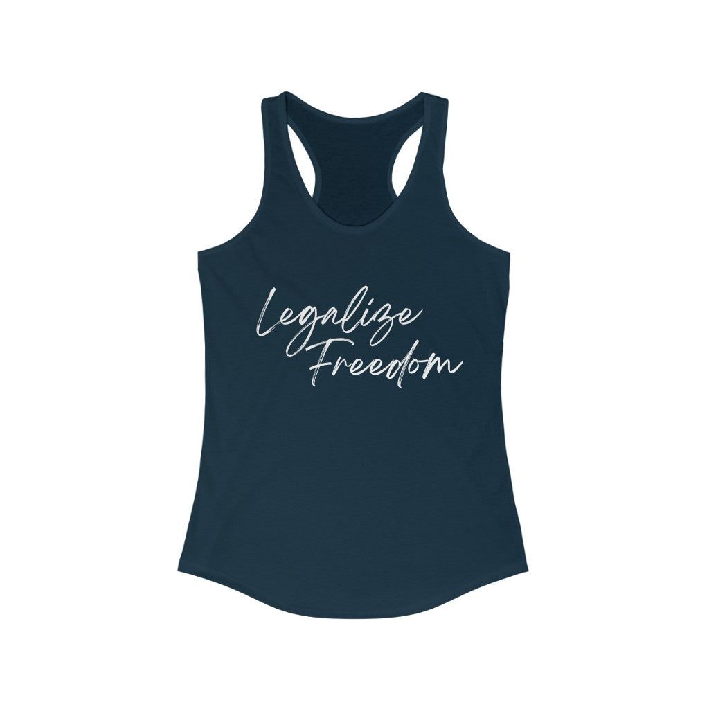 Legalize Freedom Racerback Tank Top, Medical Freedom, No Mandates, Free Speech,