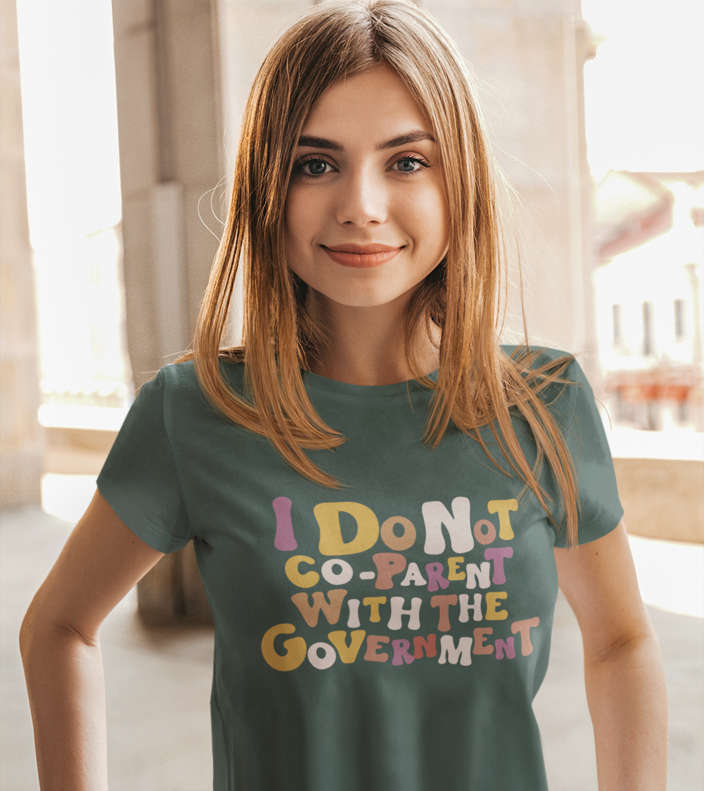 Boho Boyfriend Tee I Do Not Co-parent with the government T Shirt