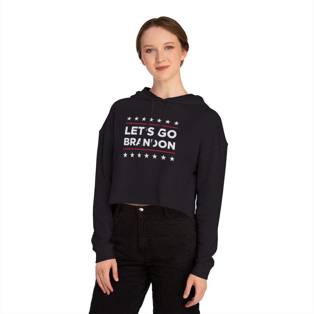 Let's Go Brandon Cropped Hooded Sweatshirt