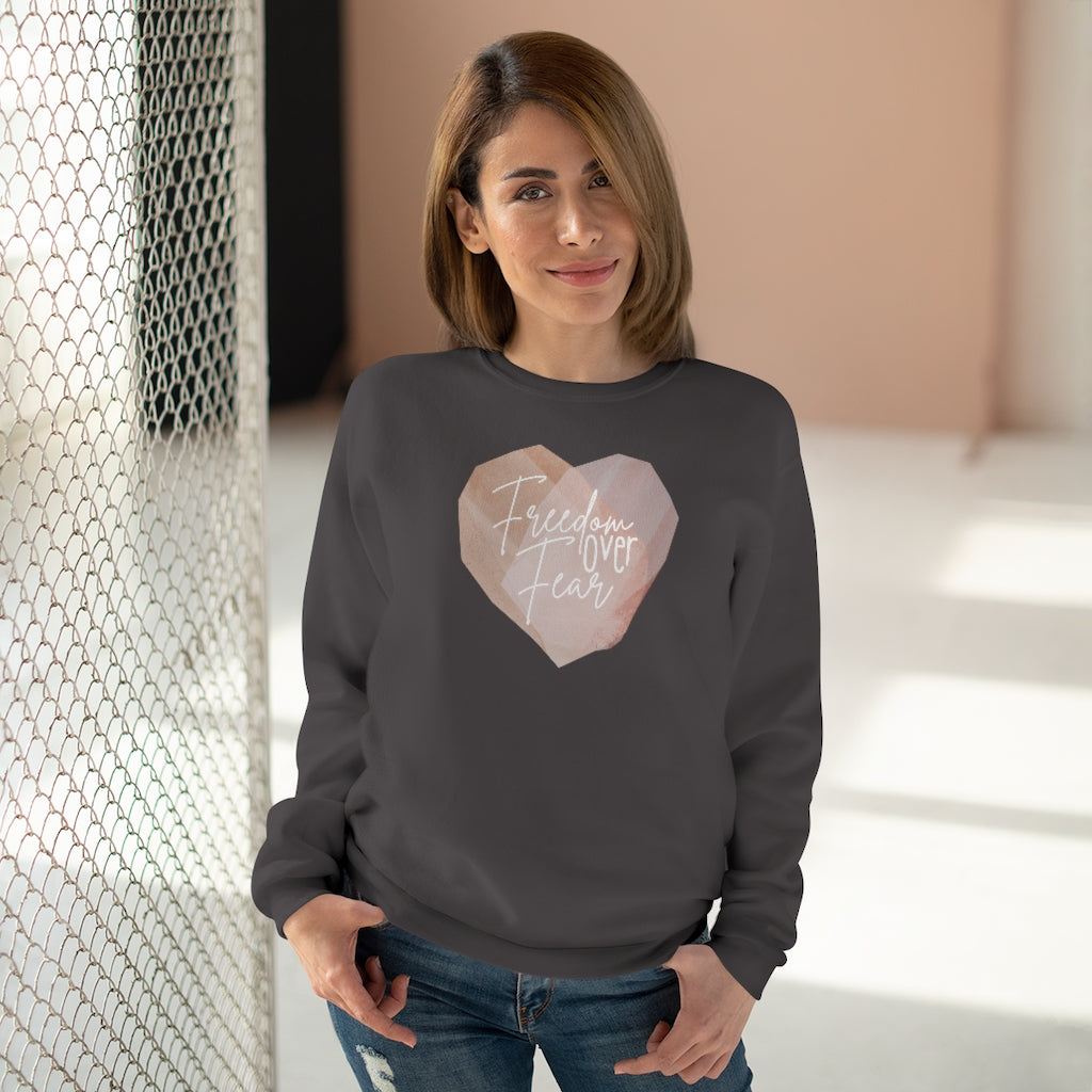 Freedom Over Fear Heart Sweatshirt