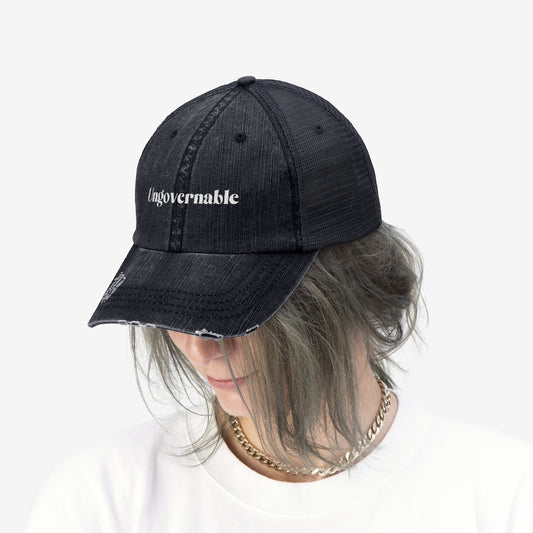 Ungovernable Trucker Hat, Represent Liberty and Freedom, Learn to be Ungovernable, Libertarian Hat