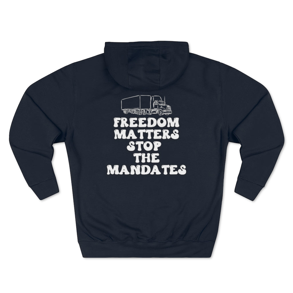 FREEDOM CONVOY 2022 Premium Pullover Hoodie, TRUCKER HOODIE, I stand with Truckers, Freedom Convoy