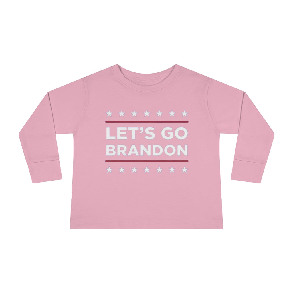 Let's Go Brandon Long Sleeve Toddler T-Shirt