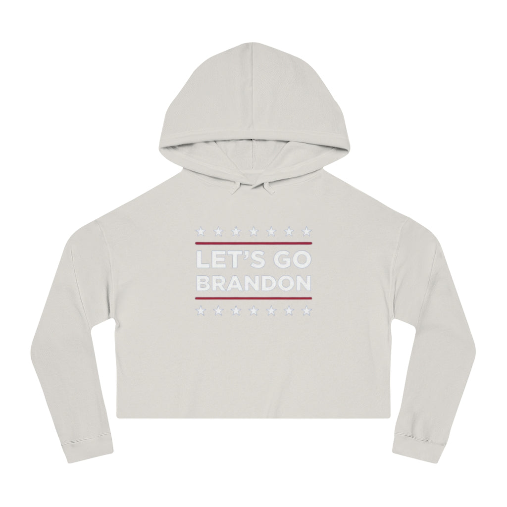 Let's Go Brandon Cropped Hooded Sweatshirt