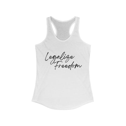 Legalize Freedom Racerback Tank Top, Medical Freedom, No Mandates, Free Speech,