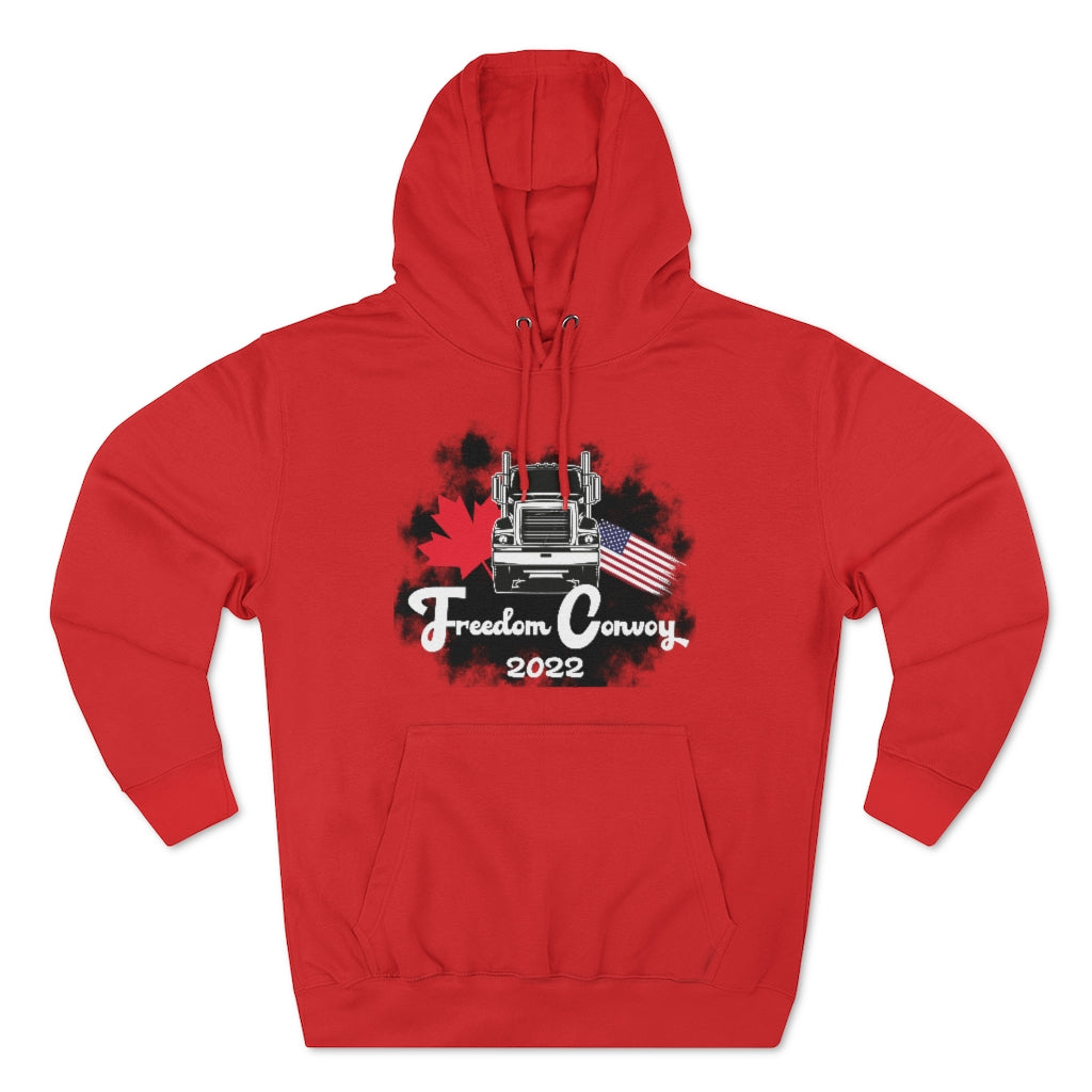 FREEDOM CONVOY 2022 Premium Pullover Hoodie, TRUCKER HOODIE, I stand with Truckers, Freedom Convoy