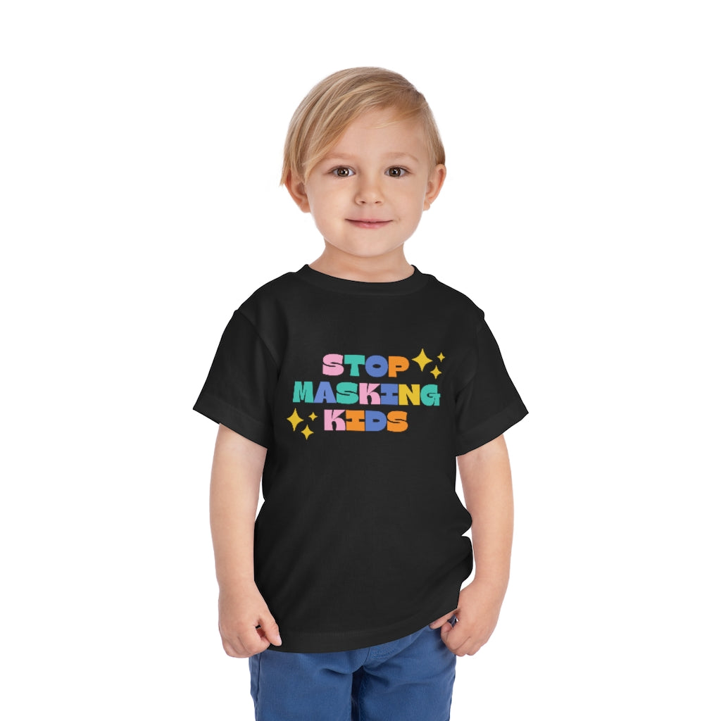 Stop Masking Kids Toddler Short Sleeve Tee | Medical Freedom | Patriot | Kids Advocacy Shirt | Informed Consent Matters | Vaccination Shirt | Masking Shirt