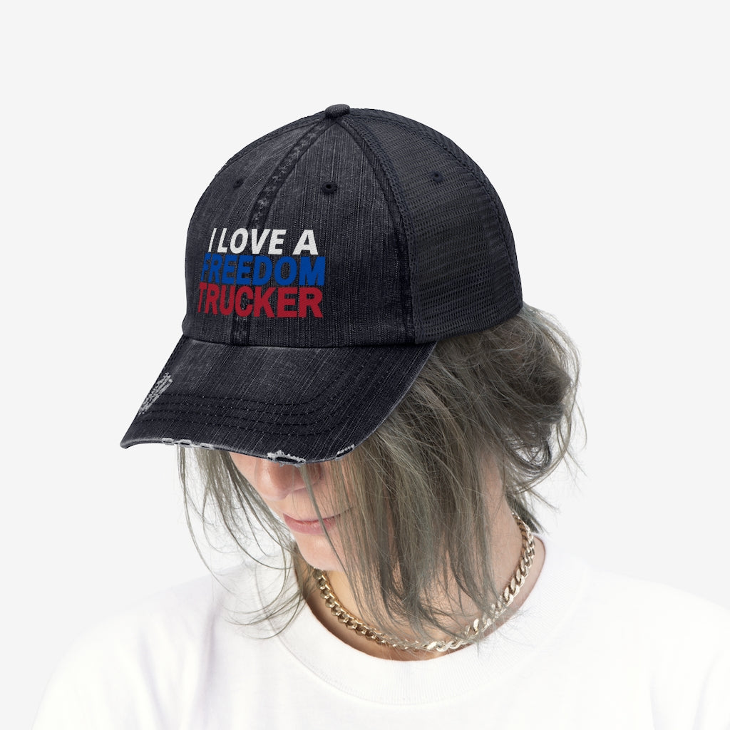 I love a Freedom Trucker Hat, America Hat, Patriot Cap,  Medical Freedom Protest Hat, Freedom Hat,  Hat for Trucker