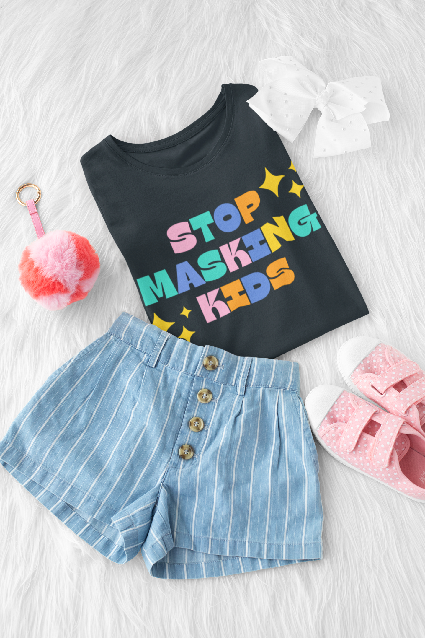 Stop Masking Kids Toddler Short Sleeve Tee | Medical Freedom | Patriot | Kids Advocacy Shirt | Informed Consent Matters | Vaccination Shirt | Masking Shirt